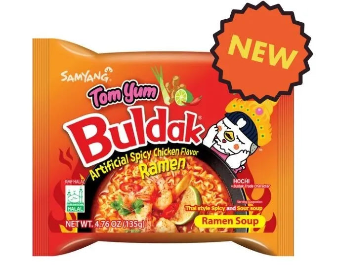 Buldak Tom Yum Artificial Spicy Chicken Flavor Ramen