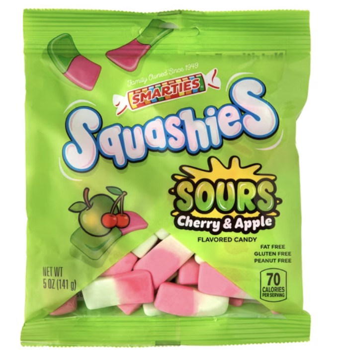 Squashies Smarties Sours Cherry Apple
