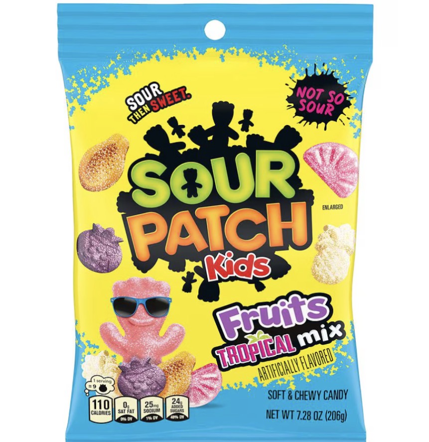 Sour Patch Kids Fruits Tropical Mix