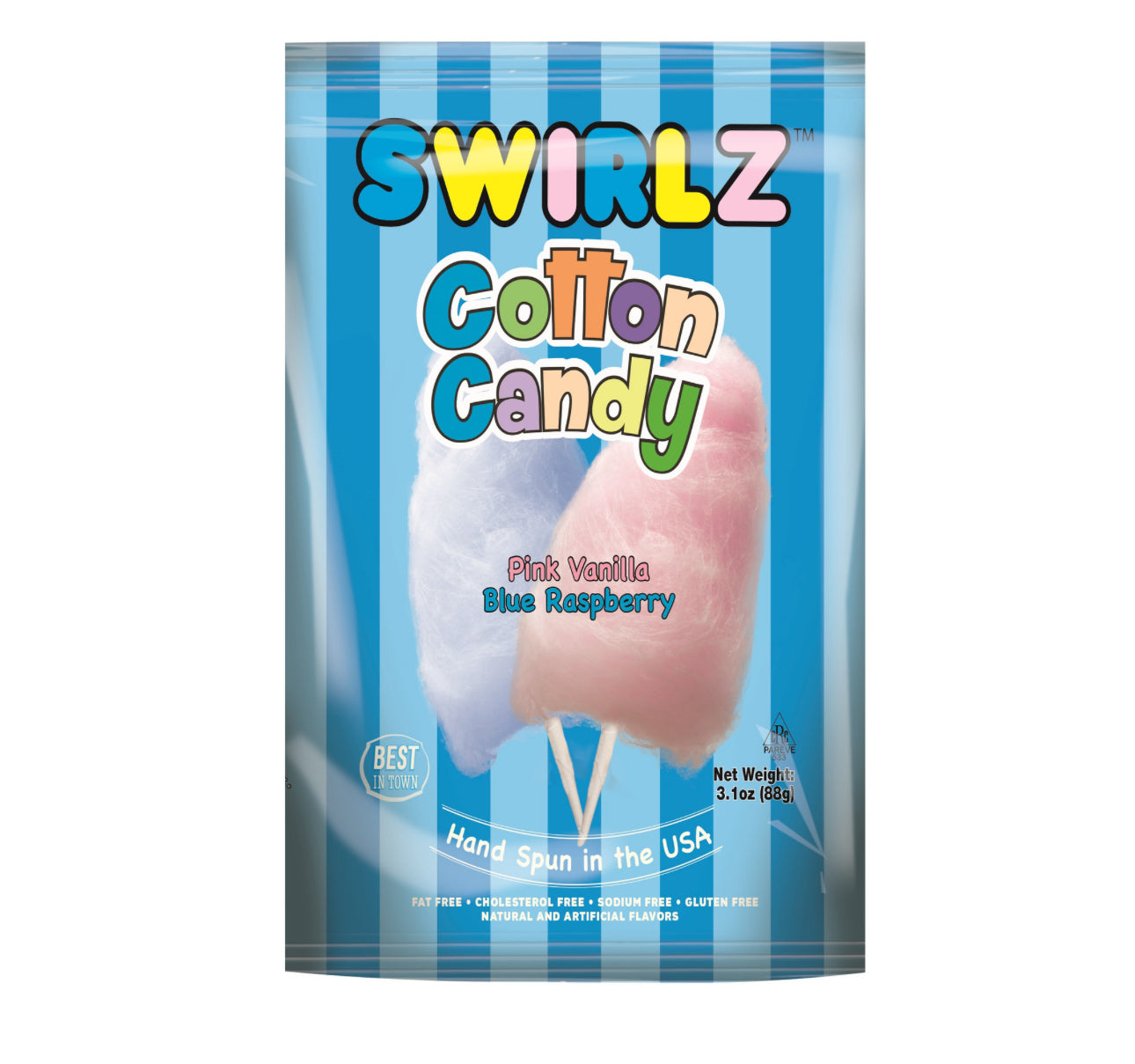 Swirls Cotton Candy Pink Vanilla & Blue Raspberry