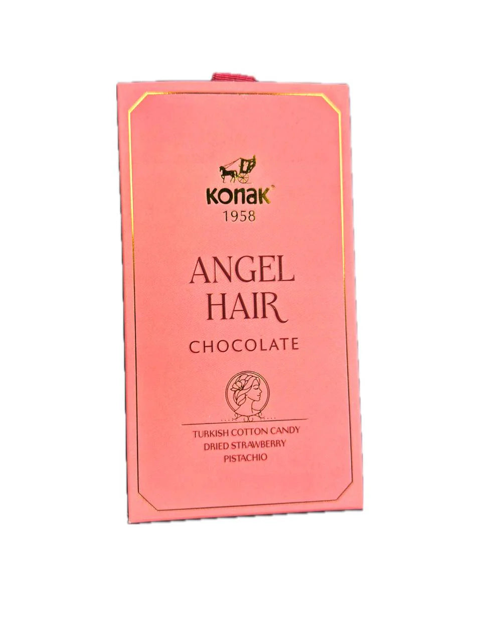 Angel hair chocolate strawberry pistachio