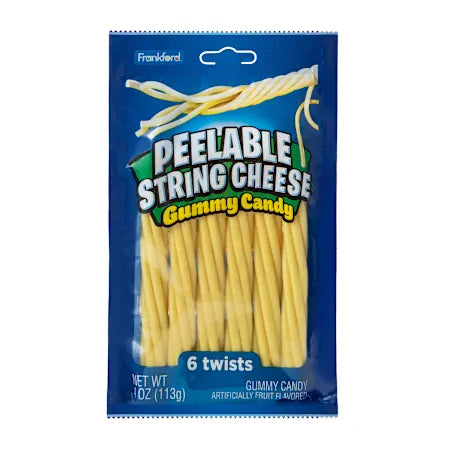 Peelable string cheese gummy candy