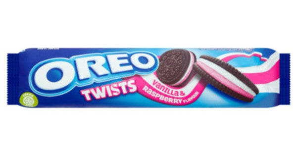 Vanilla & raspberry Oreo twists