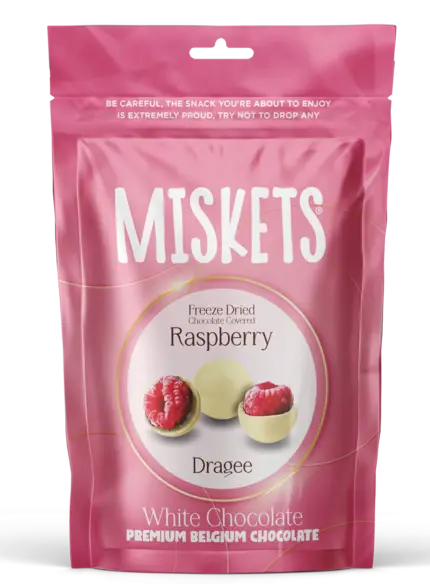 Miskets freeze dried raspberry chocolate