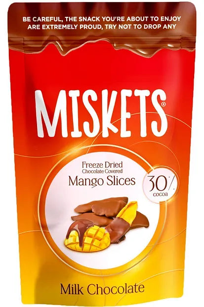 Miskets chocolate mango slices