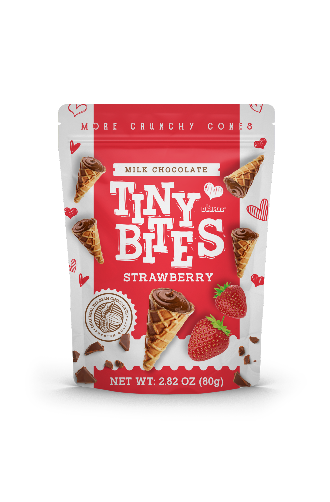 Tiny Bites Waffle Cones - Strawberry