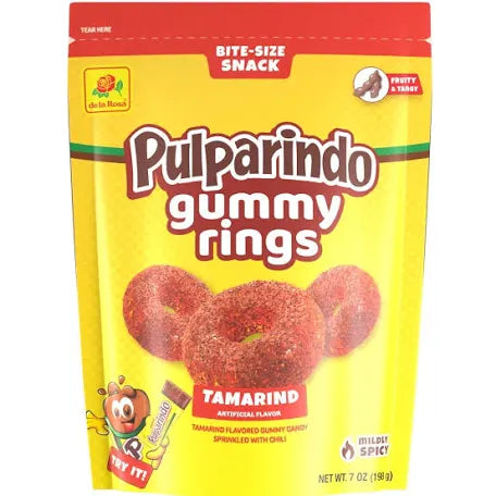 Pulparindo tamarind gummy rings