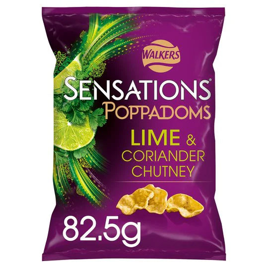 Sensations poppadoms lime & chutney