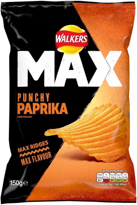 Walkers Max Punchy Paprika 50g