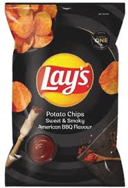 Lays Potato Chips Sweet & Smoky American Bbq Flavour
