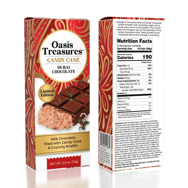 Oasis treasures Dubai chocolate - Candy Cane