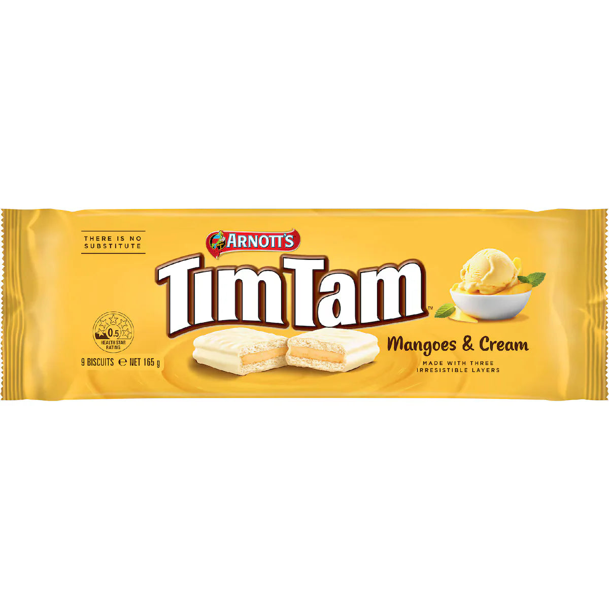 Tim tam mangoes and cream flavor
