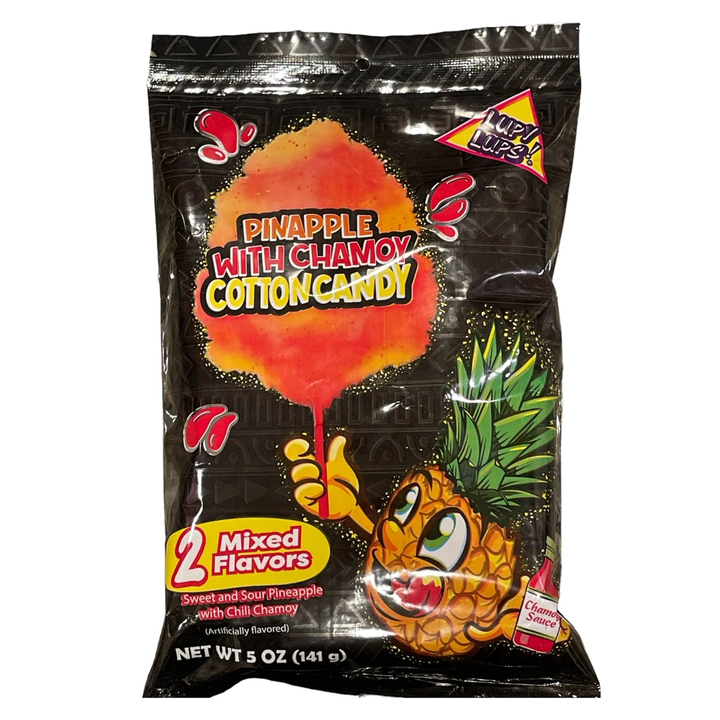 Lupy Lups! Pineapple With Chamoy Cotton Candy