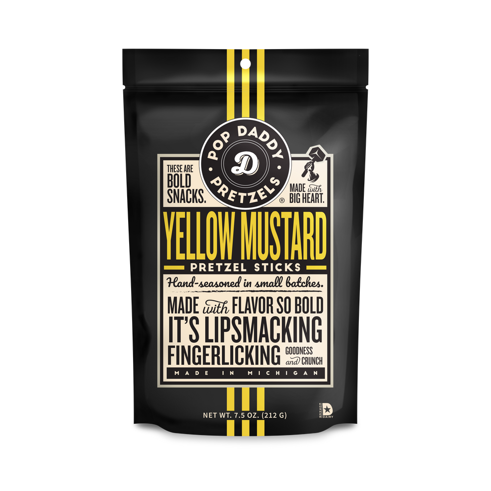 Pop Daddy Yellow Mustard Pretzel Sticks