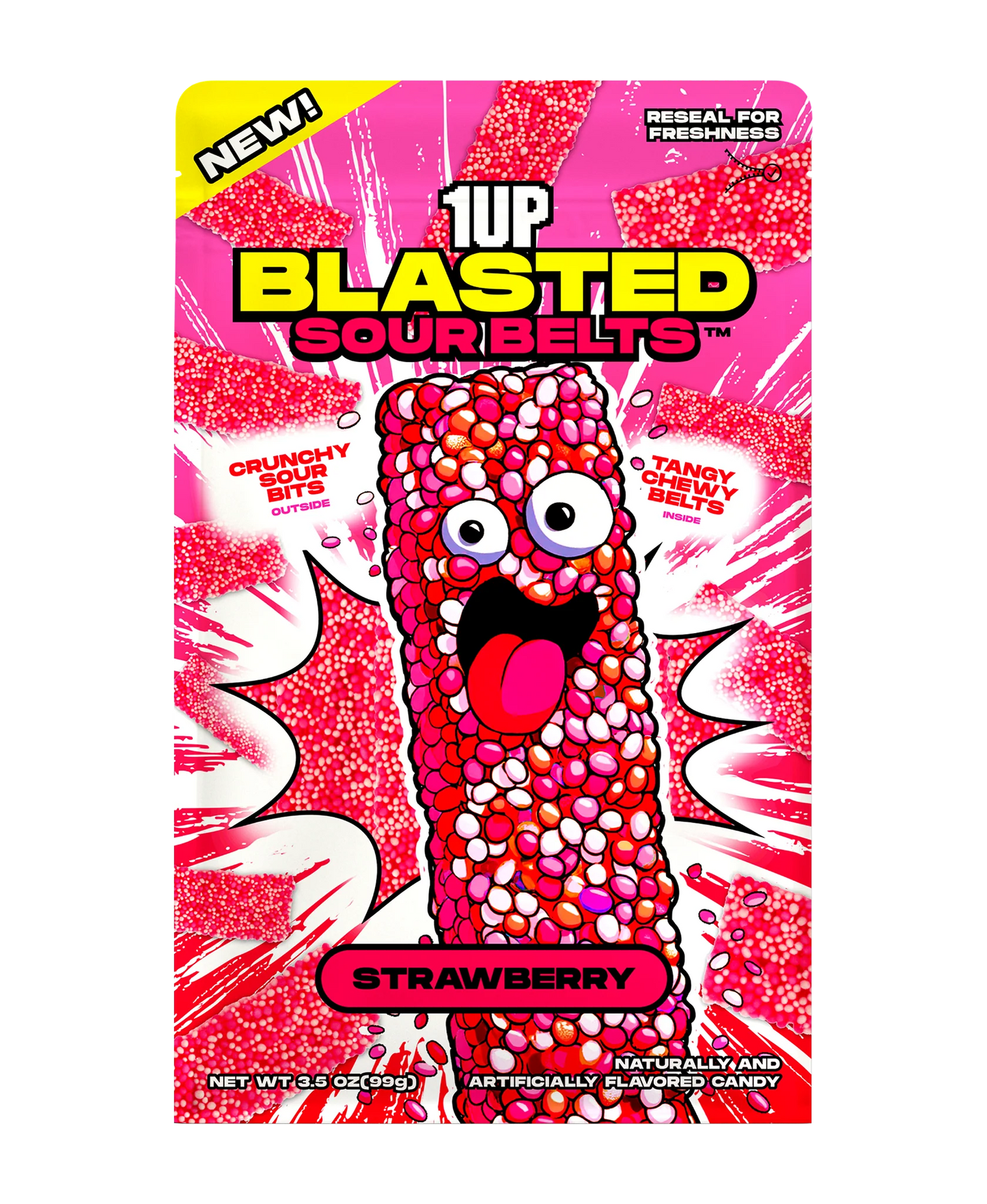 1UP Blasted Sourbelts Strawberry