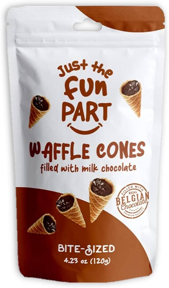 Milk chocolate waffle cones