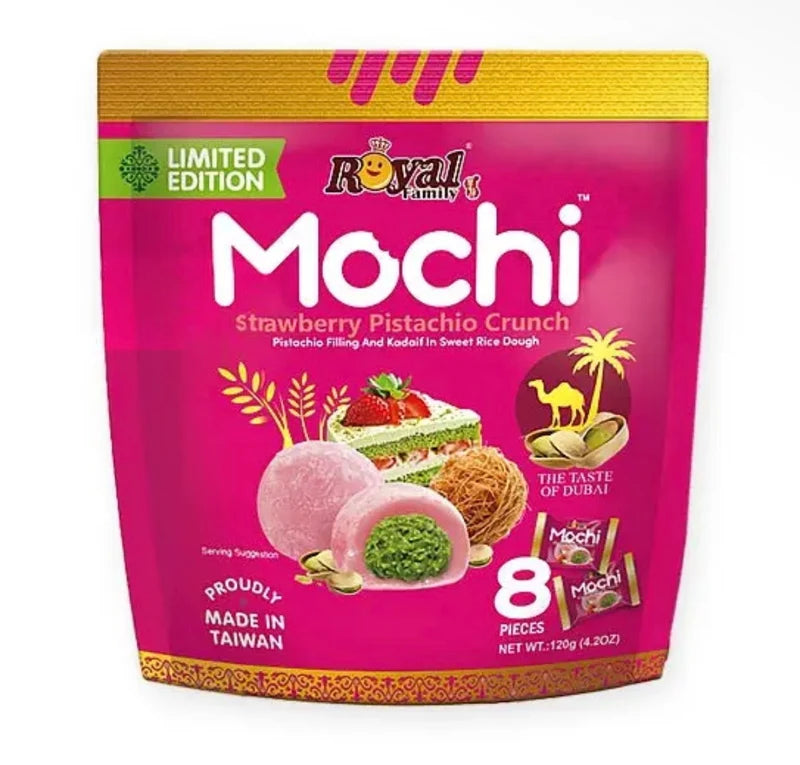 Royal Family Mochi Strawberry Pistachio Crunch