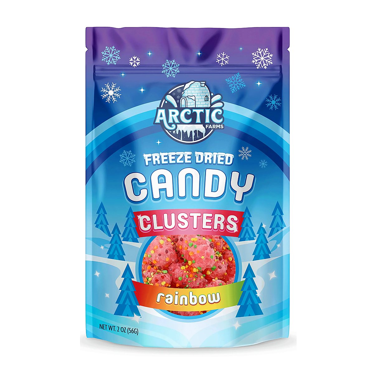 Freeze Dried Candy Clusters Rainbow - processed