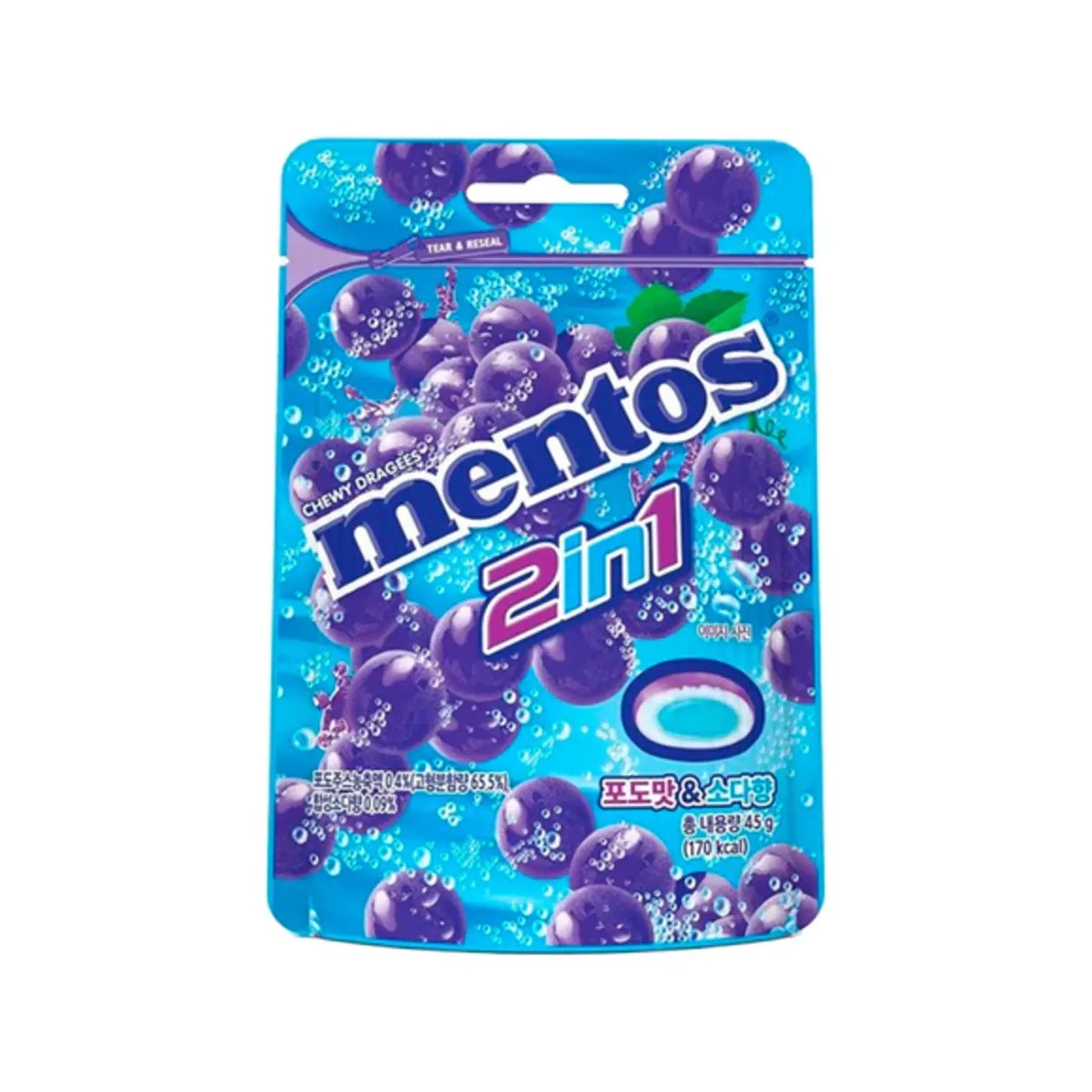Mentos 2 in 1 Grape & Soda Flavor