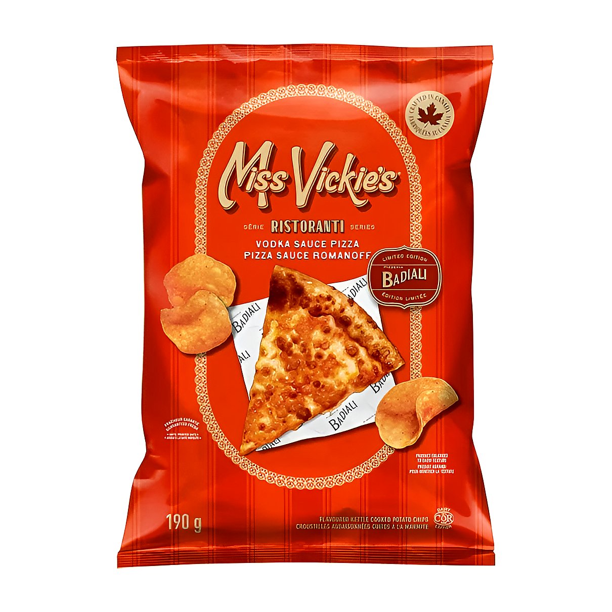 Miss Vickie’s Vodka Sauce Pizza Chips - processed