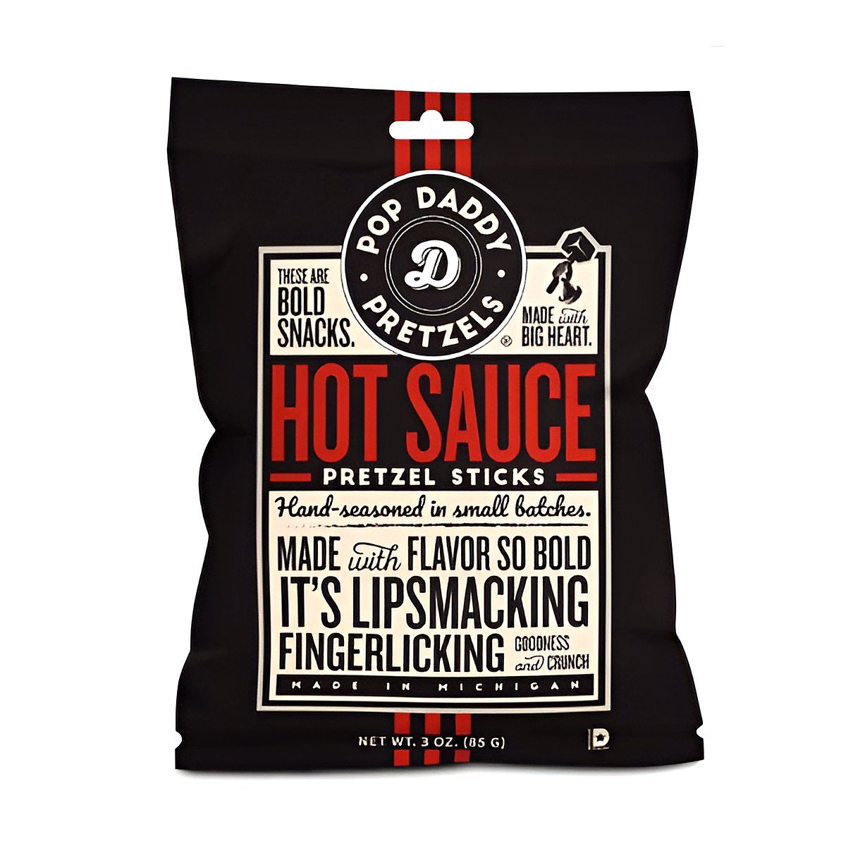Pop Daddy Pretzels - Hot Sauce 3oz - processed