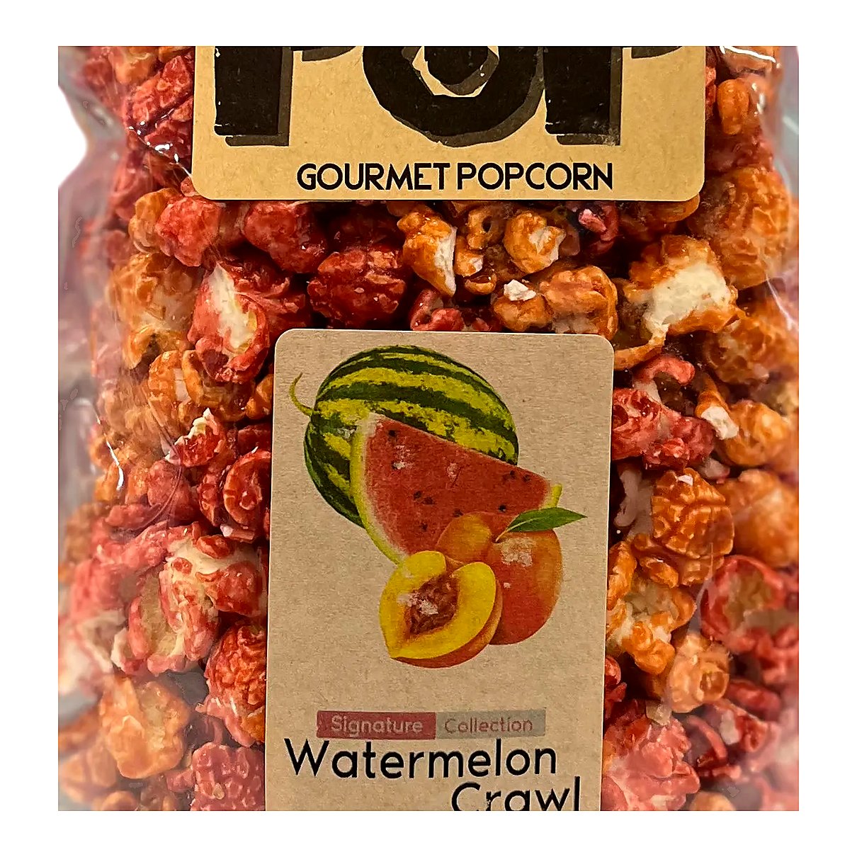 Pop Gourmet Popcorn - Watermelon Crawl - processed