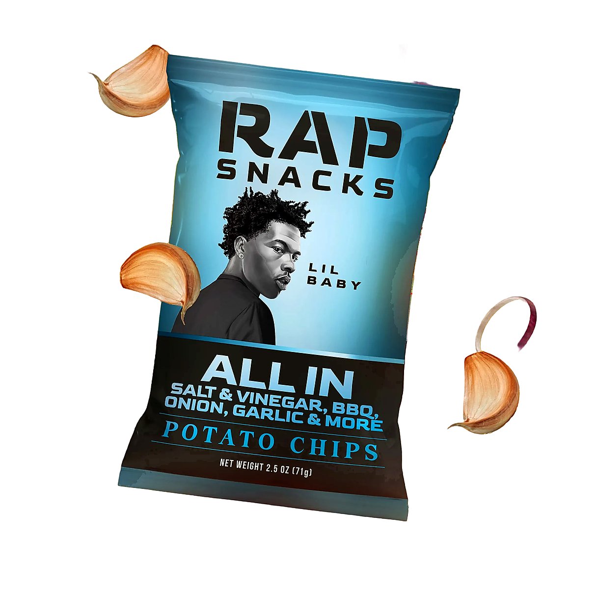 Rap Snacks Lil Baby Salt And Vinegar BBQ, Onion, Garlic And More - processed