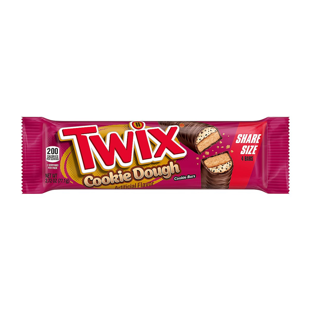 Twix Cookie Dough Cookie Bars 77g - processed