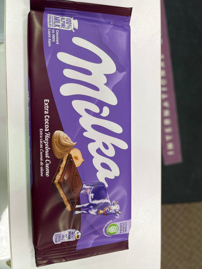 Milka extra cocoa hazelnut crème