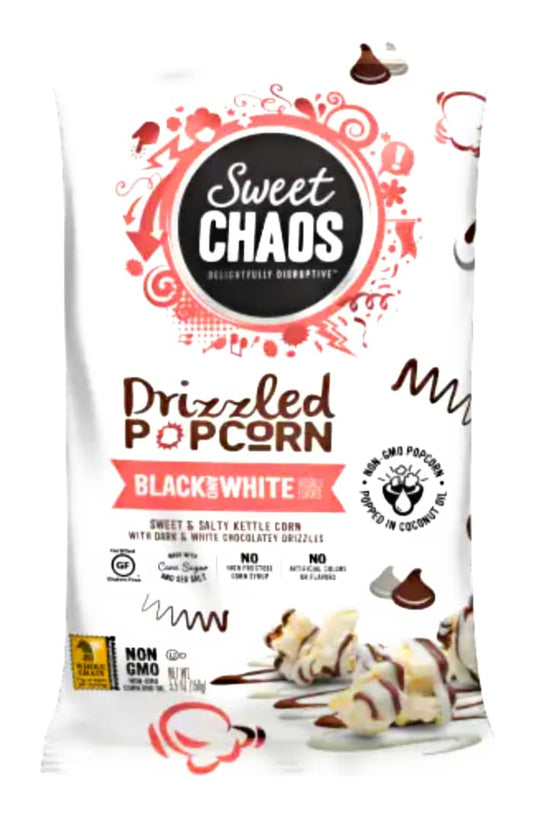 Sweet chaos drizzled popcorn