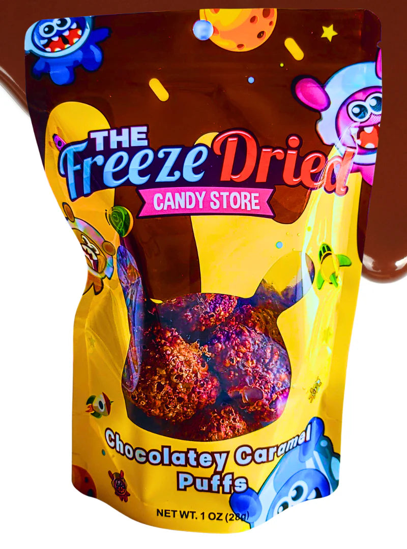 Freeze Dried Chocolatey Caramel Puffs