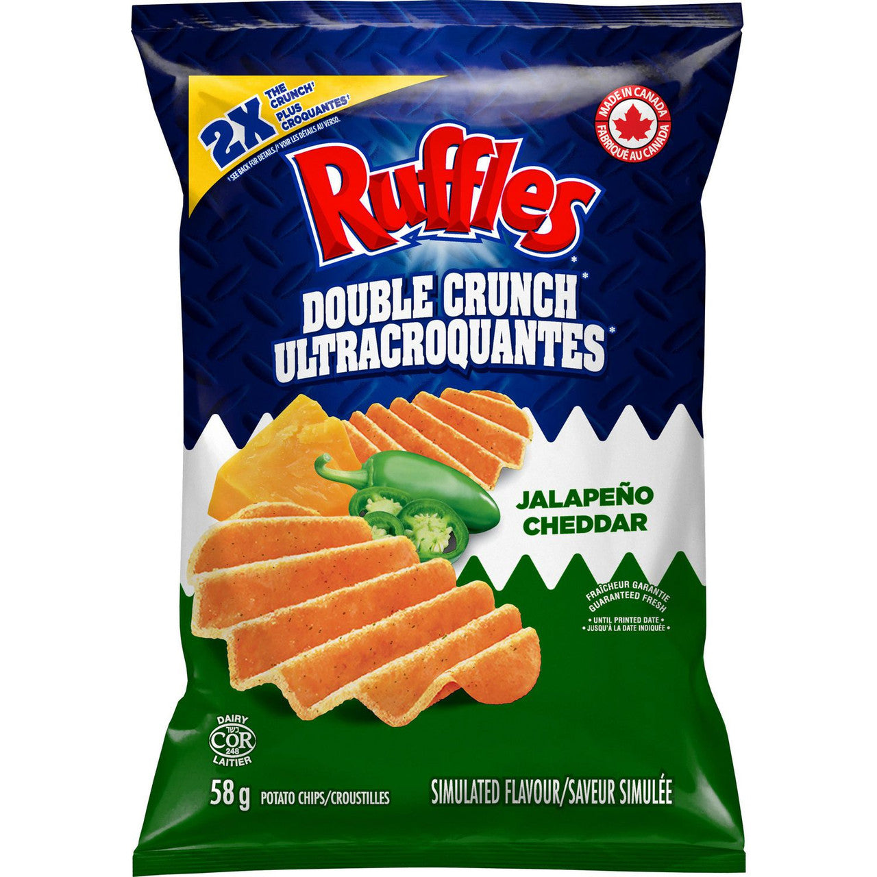 Ruffles Double Crunch Ultra Croquantes Jalapeno Cheddar