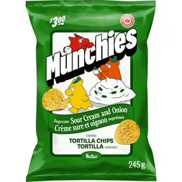 Munchies supreme sour cream and onion chips