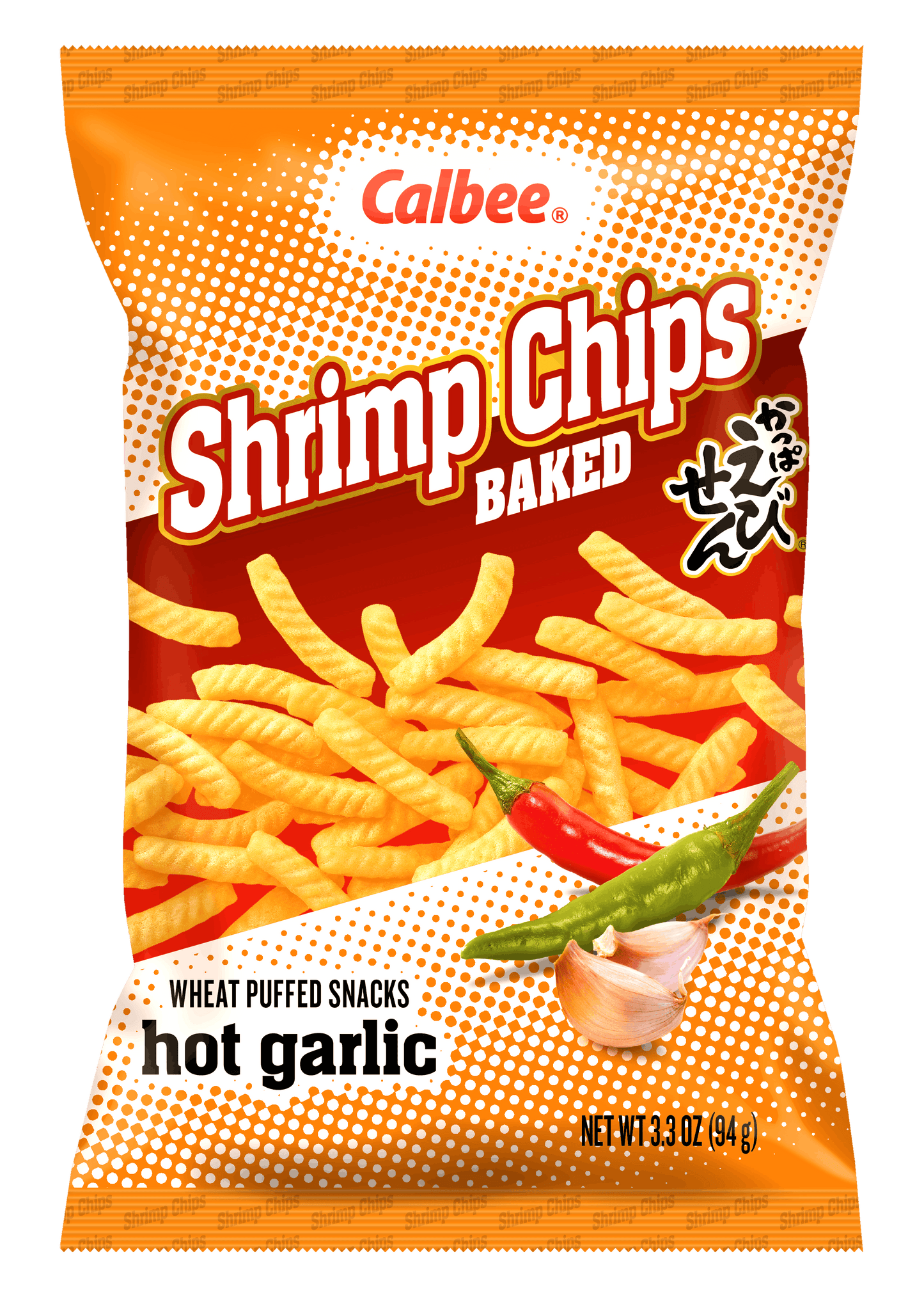 Calbee Shrimp Chips Baked Hot Garlic