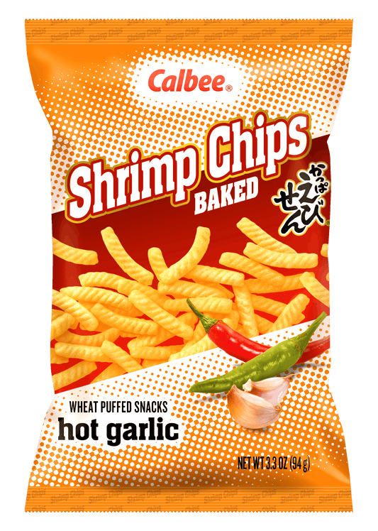 Calbee Shrimp Chips Baked Hot Garlic