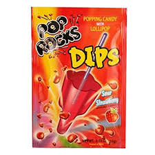 Pop Rocks Dips Sour Strawberry