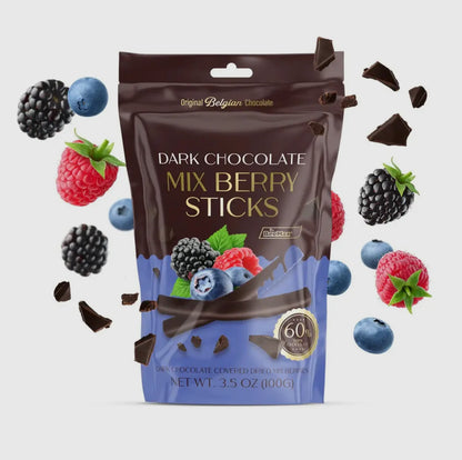 Dark Chocolate Mix Berry Sticks