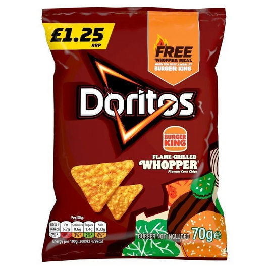 Doritos Burger King Flame Grilled Whooper Tortilla Chips