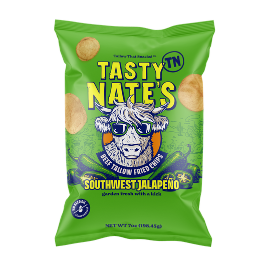 Tasty Nates Beef Tallow Fried Chips Southwest Jalapeno