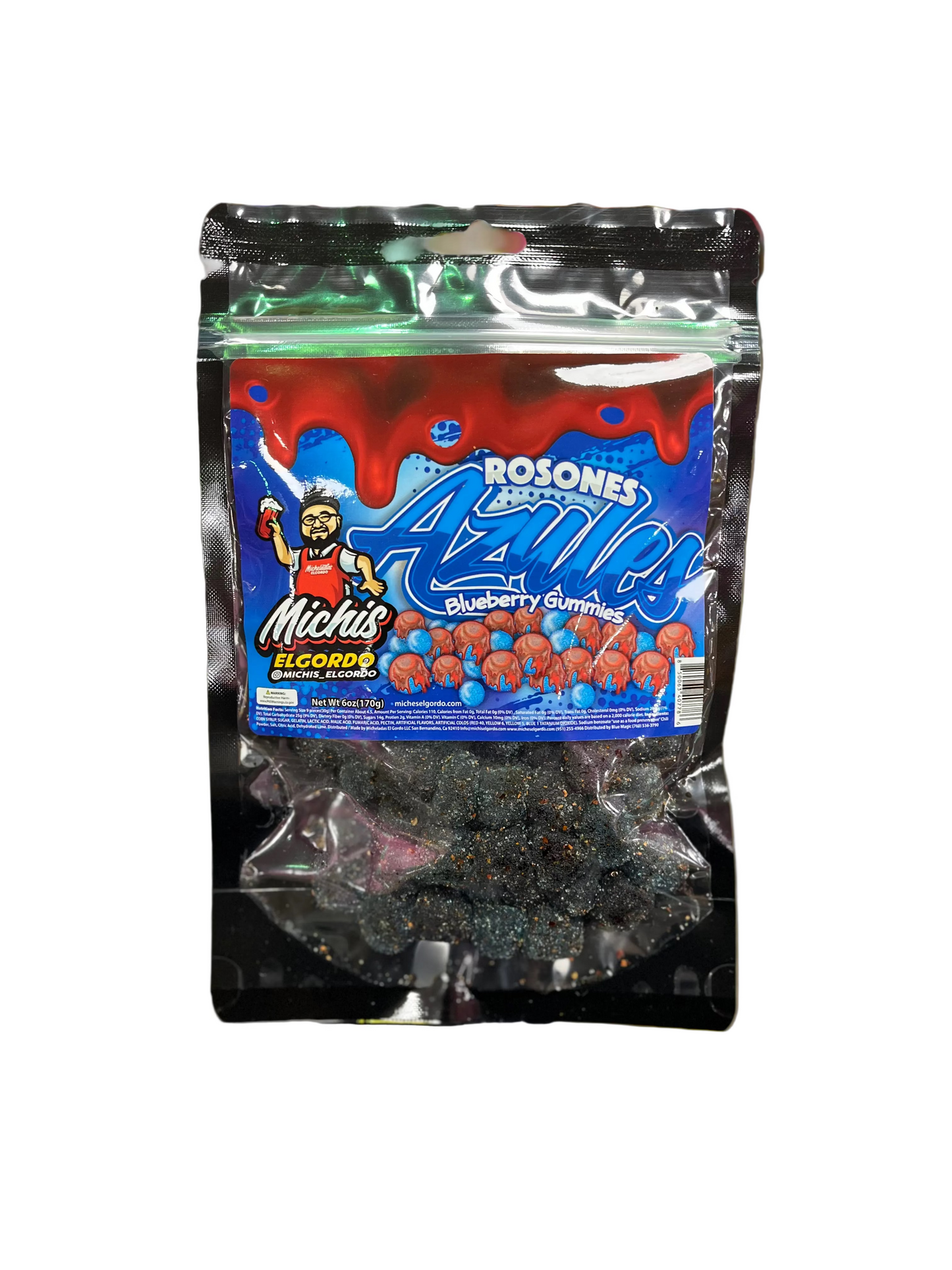 OMG Chamoy Gummy Blueberry Sour Flavor