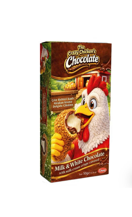 The Crazy Chicken's  Milk & White Chocolate