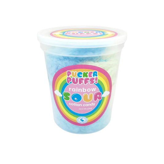 Cotton Candy Pucker Puffs Rainbow Sour