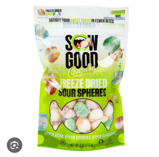 Sow good candy freeze dried sour spheres