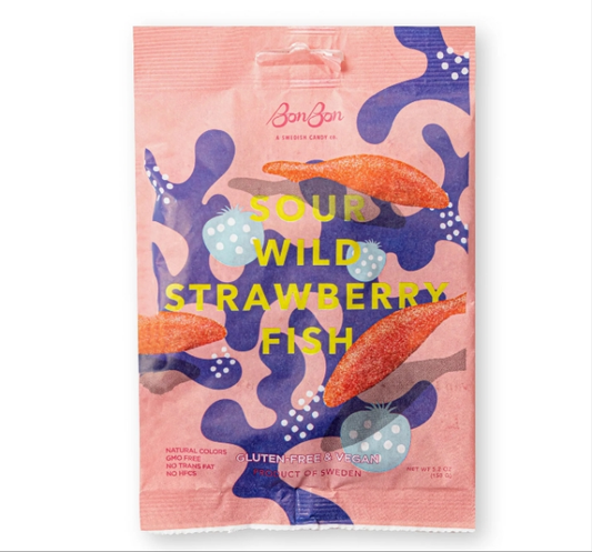 Bon Bon Sour Wild Strawberry Fish