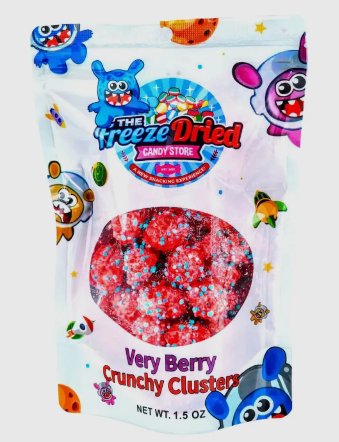 The freeze dried very berry crunchy clusters