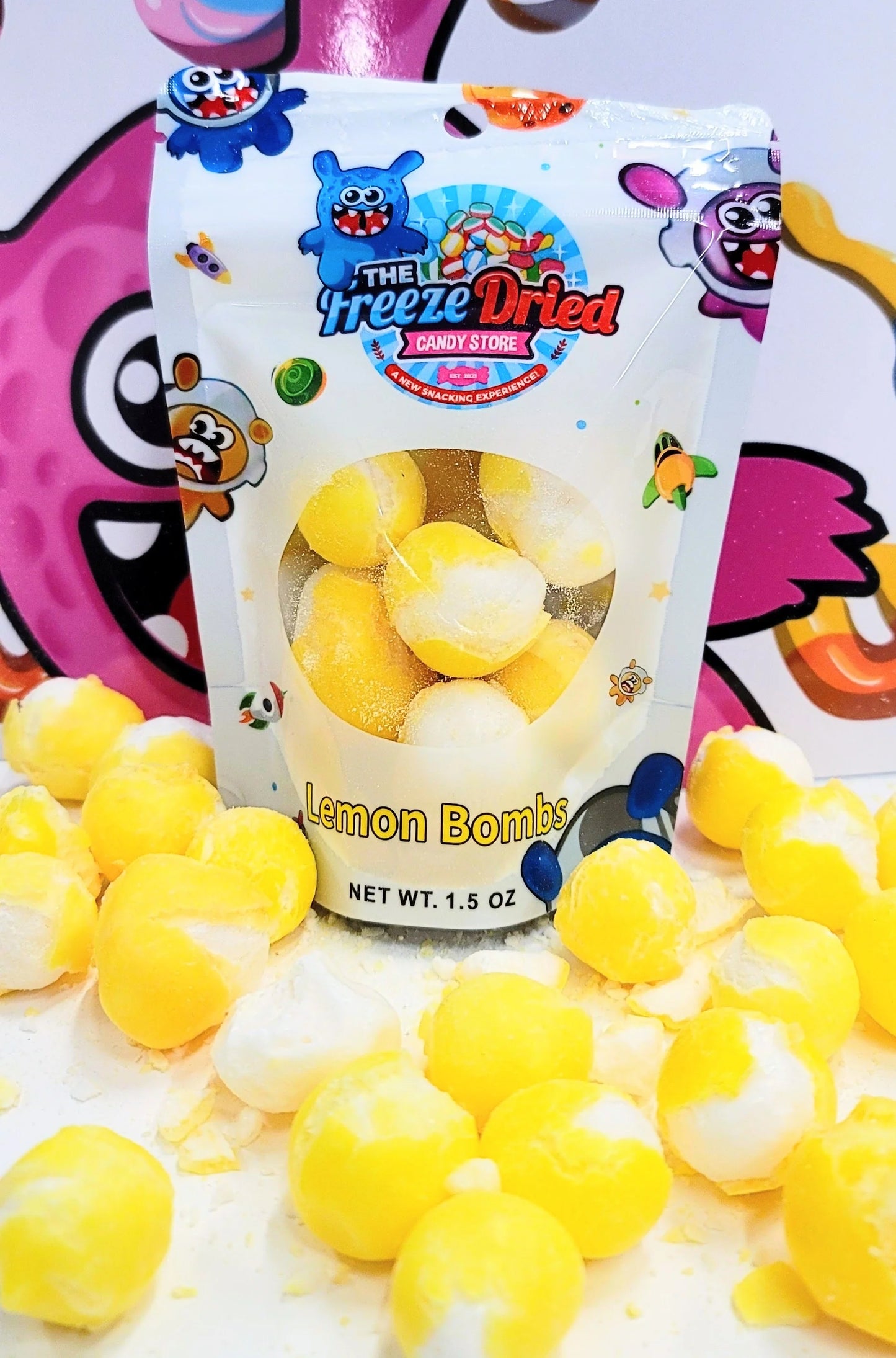 The freeze dried lemon bombs