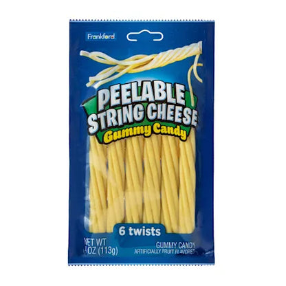 Peelable string cheese gummy candy