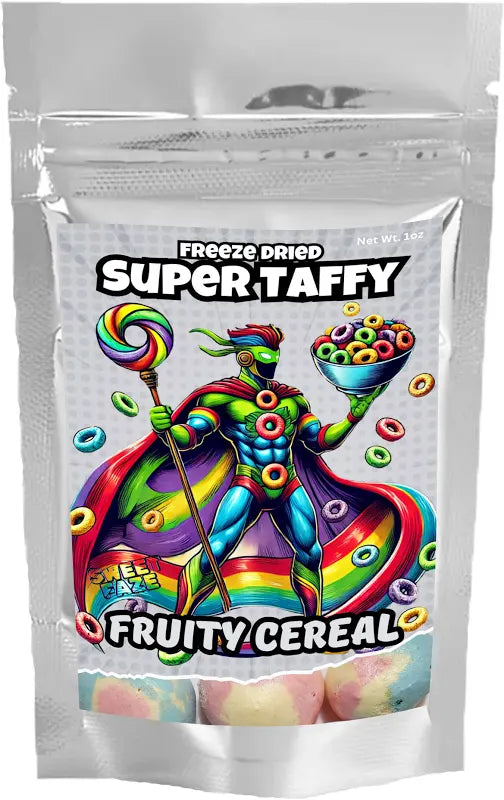 Super taffy fruity freeze dried cereal