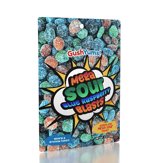 Mega Sour Blue Raspberry Blasts