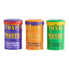 Toxic Waste Sour Candy Color Drums